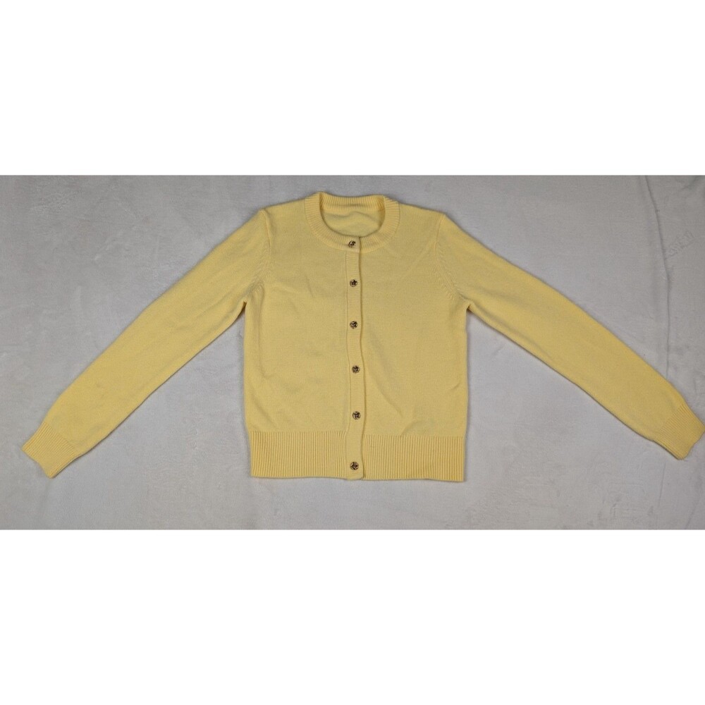 Cashmere Blend Small Cardigan Sweater  Gold Knot Tone Buttons
